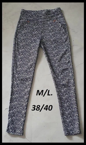 Pantalon stretch noir blanc - stretch,