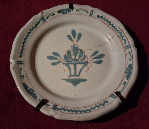Ancienne assiette plat - ancienne, en