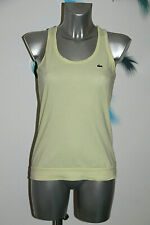 joli tee shirt débardeur en coton jaune LACOSTE  taille S excellent état