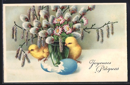 Poussin pâques vase - pâques,