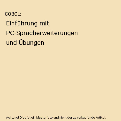 Cobol einführung mit - cobol:,