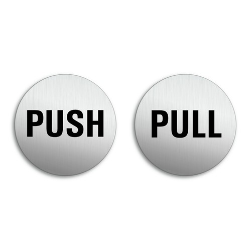Push pull plaque signalétique - pull,