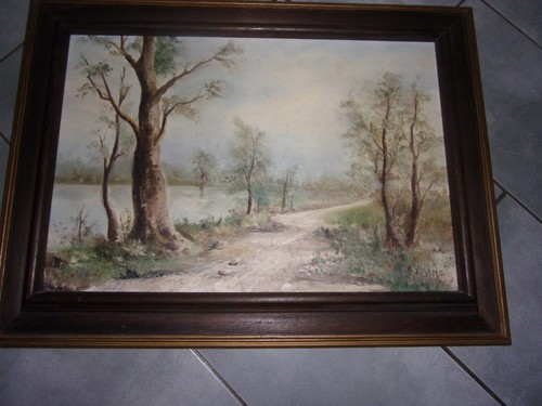 Grand tableau paysage - , chemin