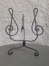 Cache-pot Porte plante Forme de Clé de Sol plastique scoubidou , vintage 70