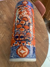 Porte-parapluie porcelaine Imari Japon oiseaux fleurs pruniers 