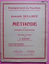 § méthode pour hautbois ou saxophone - 1ère partie - Joseph Sellner - Bleuzet