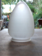 Tulipe forme obus verre dépoli art déco lustre lampe vintage collection globe