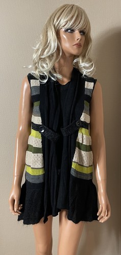 Gilet cardigan maille noir