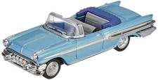 NEWRAY, PONTIAC Bonneville cabriolet 1957 bleu, échelle 1/43, NEW48013P