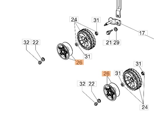 Cache roue original oleomac - cache-roue,