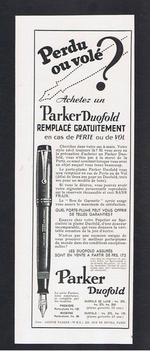 Parker duofold stylo plume - duofold,