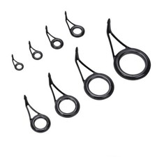 8 pièces Canne pêche Boucle fil Anneaux guidage Pointe Accessoire Kit réparation