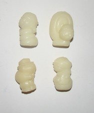 BONUX Vintage lot 4 LUXIOLES Figurines GLO FRIENDS GLOW IN THE DARK loose 80’s