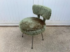 Chaise moumoute verte vintage