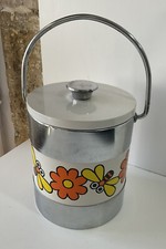 Sceau à Glaçons Vintage Deco abeille fleurs collection Cuisine Rétro été apero