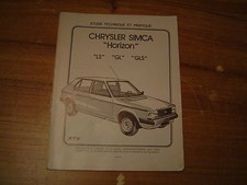 REVUE TECHNIQUE RTA CHRYSLER SIMCA TALBOT HORIZON LS / GL / GLS