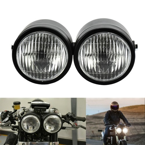 Moto frontale double phare - double,