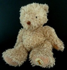 913. DOUDOU PELUCHE MOULIN ROTY LES OURS BEIGE BASILE ET LOLA 24cm EXC. ETAT