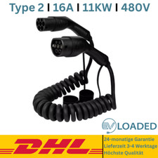 Type 2 - Câble En Spirale Pour Prise De Charge Électrique 16A 3 Phases 11KW