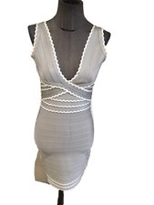 Superbe Robe Grise Modèle Kenna Hervé Léger 34/36 Jamais Porté 