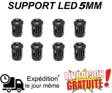 Lot 8 Support LED 5 mm Noir