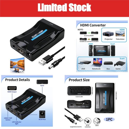 Adaptateur péritel vers hdmi - péritel,
