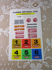 722X Vintage Kyosho Japon Turbo Optima 14X Planche Decal Bridgestone 9.7 * 16 cm