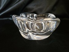 CENDRIER CRISTAL " DAUM " 1950 - CADEAU PUBLICITAIRE POUR « RADIO MONTE CARLO »