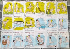 CARTES POSTALES HUMORISTIQUE SUITE DE 18 CARTES POSITION DE L'AMOUR 