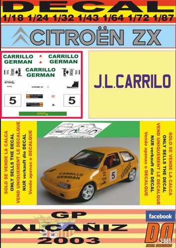 Decal citroen l carrillo - zx, j.l.carrillo