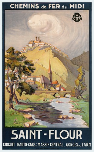 Affiche chemin fer midi - affiche,