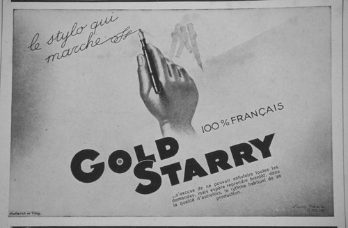 Publicité 1943 gold starry - publicitÉ,