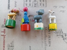 4 Jouets  WAKOUWA bois   figurine.TBE.