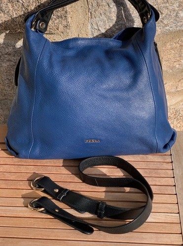 Sac furla cuir bleu - sac,