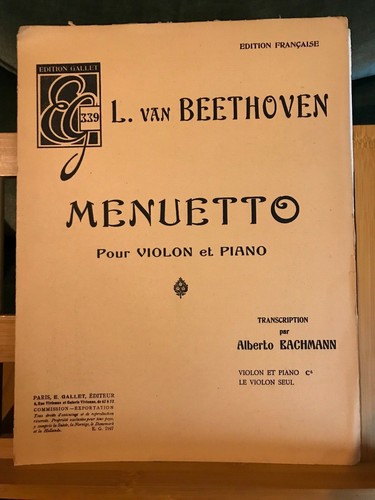 Beethoven menuetto pour violon - pour,