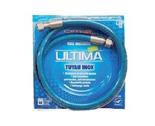 TUYAU INOX AVEC RACCORD A VISSER GAZ NATUREL DE VILLE 1.5 METRE GARANTIE A VIE