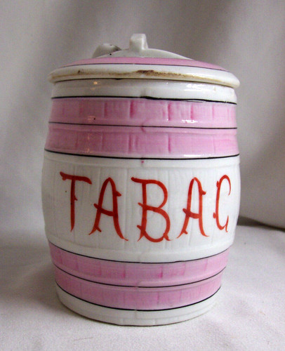 Pot tabac ancien porcelaine - a,