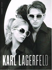 PUBLICITE ADVERTISING 025  2008  KARL LAGERFELD  collection lunettes solaires
