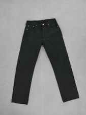 Jean Droit Vintage 90s Made in France Levi's 501 Homme W34 L36 Noir Coton Bouton