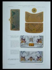 PORTEFEUILLE ART NOUVEAU, CUIR -1908- JEHAN RAYMOND