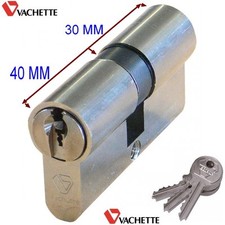 VACHETTE,Cylindre Sécurité,Sureté,,3 Clés,,30-40 mm,Canon,Barillet,Verrou,,70 mm