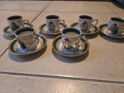 Lot tasses sous - de, sous-tasses