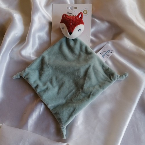Doudou renard bleu marron - doudou,