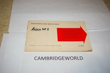  LEITZ LEICA M2 ORIGINAL 28 PAGE IN GERMAN INSTRUCTION MANUAL GUIDE BOOK