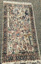 tapis persan soie et laine 165x93 cms Senneh  noué main 