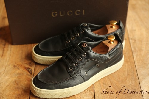 Baskets gucci cuir noir - en,