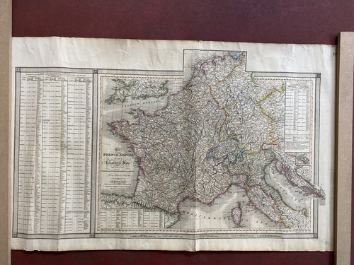Antique map the french - -,