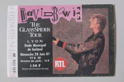 ticket de concert David Bowie
