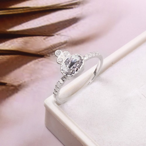 Bague saphir blanc aaa - blanc,