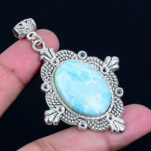 Larimar 925 silver plated - larimar,